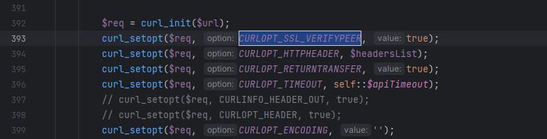 查找CURLOPT_SSL_VERIFYPEER