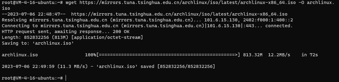 下载archlinux安装镜像